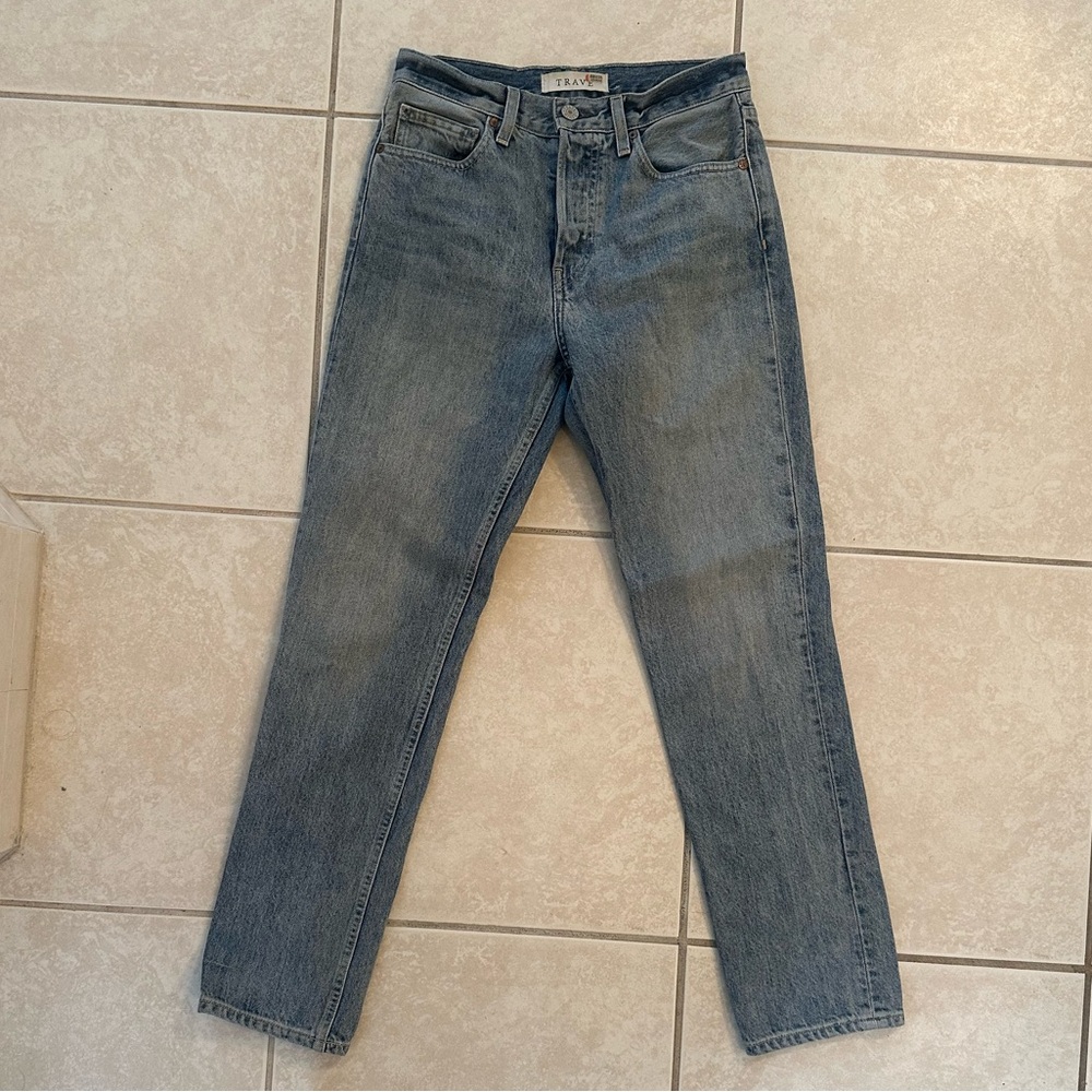 TRAVE light wash slim straight leg jeans - 26